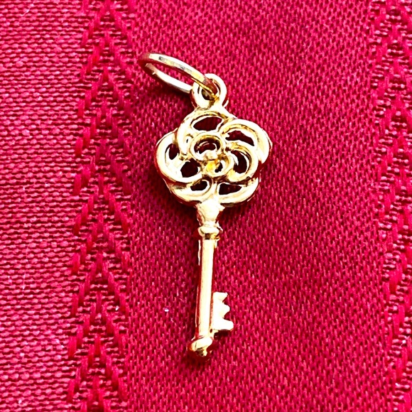 5/$10❤️❤️❤️NEW ROSE GOLD TONE ALLOY KEY CHARM PENDANT - Picture 1 of 2